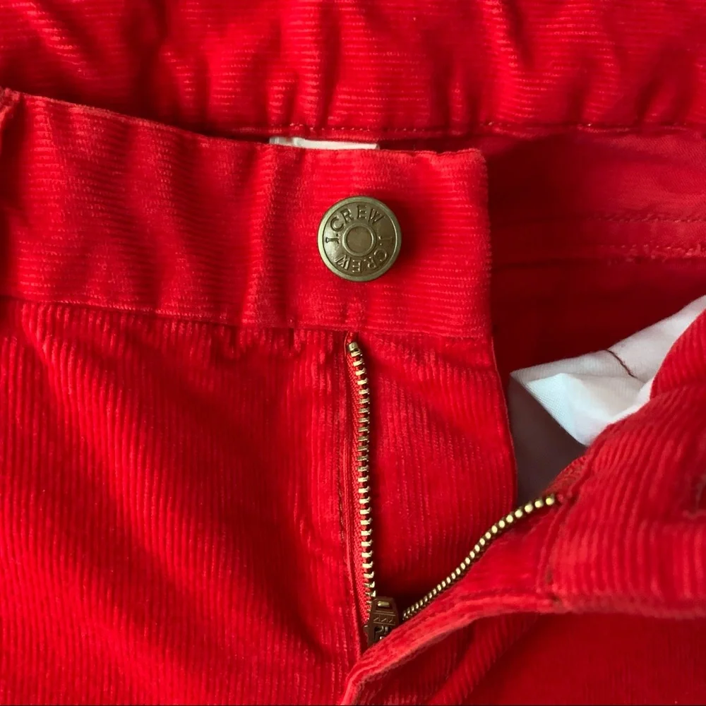 New J. Crew corduroy pants in red